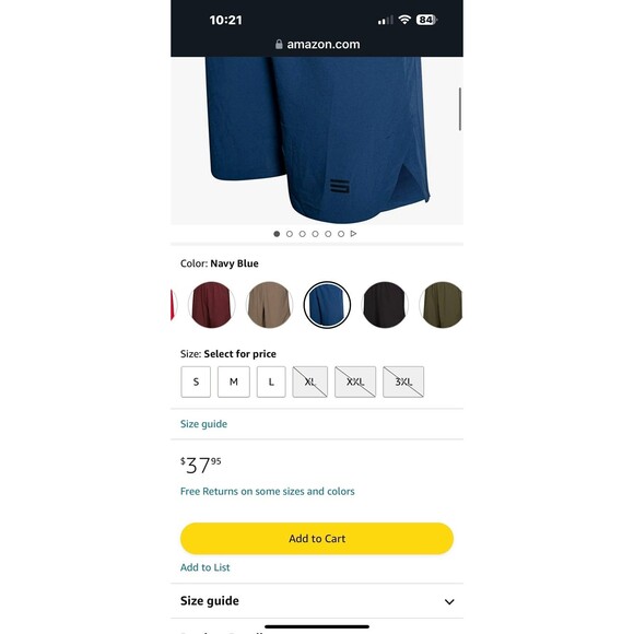 Three Sixty Six men’s running/gym  dry fit shorts sz s - Picture 4 of 10